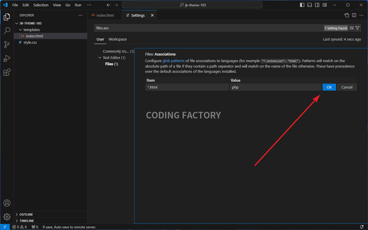 Visual Studio Code / HTML 문서에 PHP 코드 하이라이트 적용시키는 방법 – CODING FACTORY