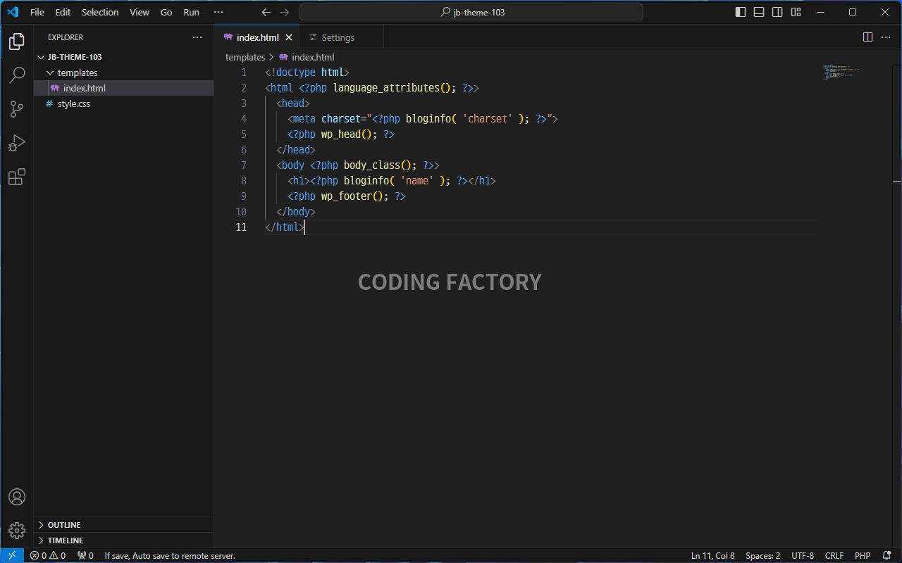 Visual Studio Code / HTML 문서에 PHP 코드 하이라이트 적용시키는 방법 – CODING FACTORY