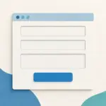 Illustration d’un formulaire avec trois champs de saisie et un bouton bleu