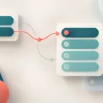 상위 선택 카드가 연결된 하위 선택 목록을 바꾸는 문자 없는 그림